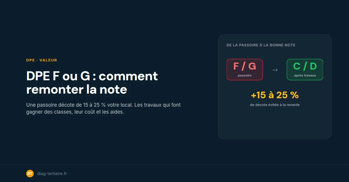 DPE F ou G en local commercial : comment remonter la note en 2026