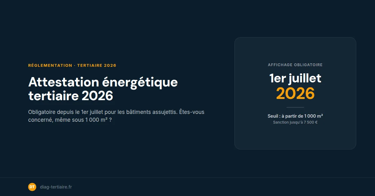 Attestation énergétique tertiaire obligatoire 2026 : êtes-vous concerné ?