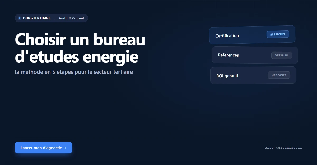 Choisir un bureau d'études énergie : la méthode en 5 étapes
