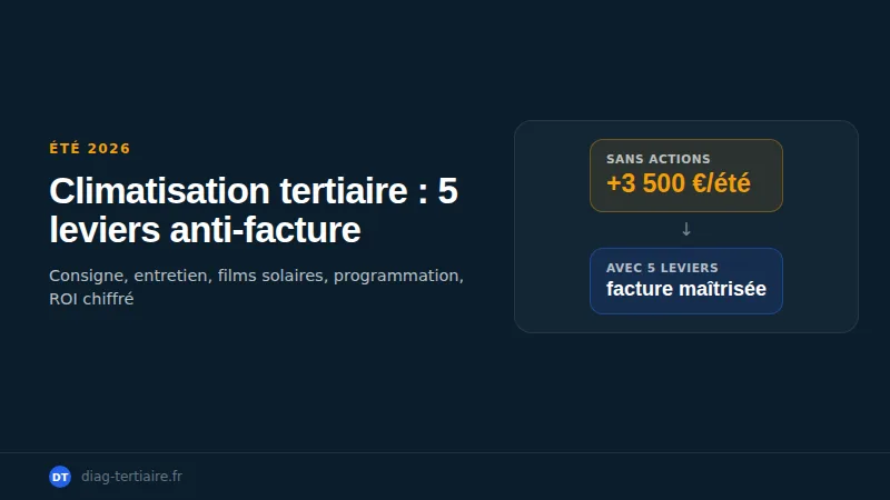 Climatisation tertiaire : 5 leviers pour limiter la facture été 2026