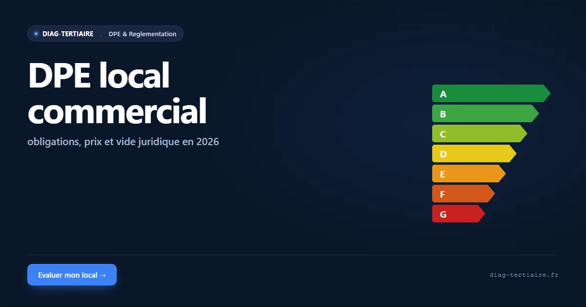 DPE local commercial 2026 : obligations, prix et vide juridique