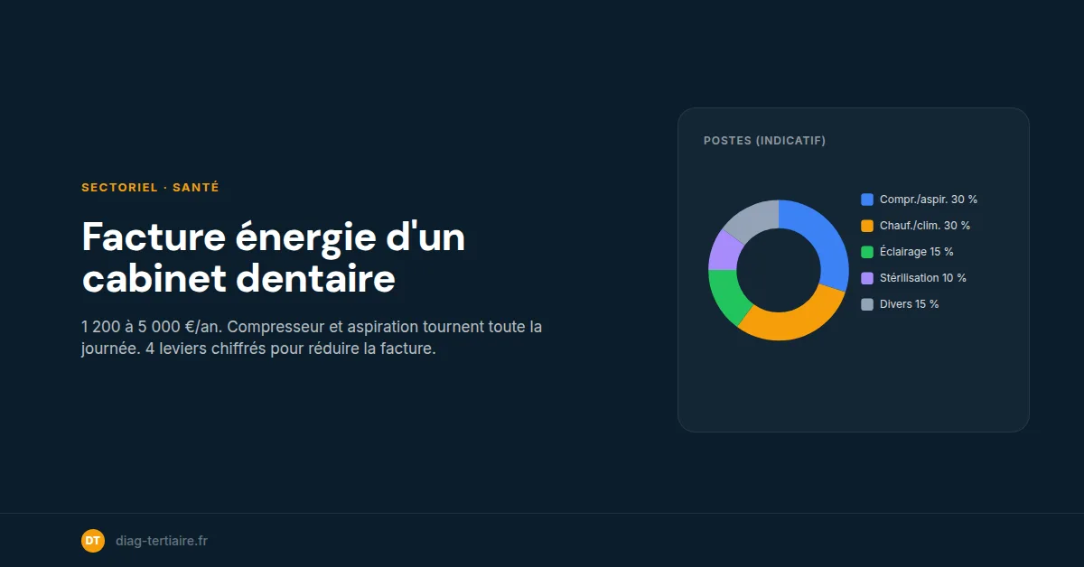 Facture énergie d'un cabinet dentaire : postes et leviers d'économies
