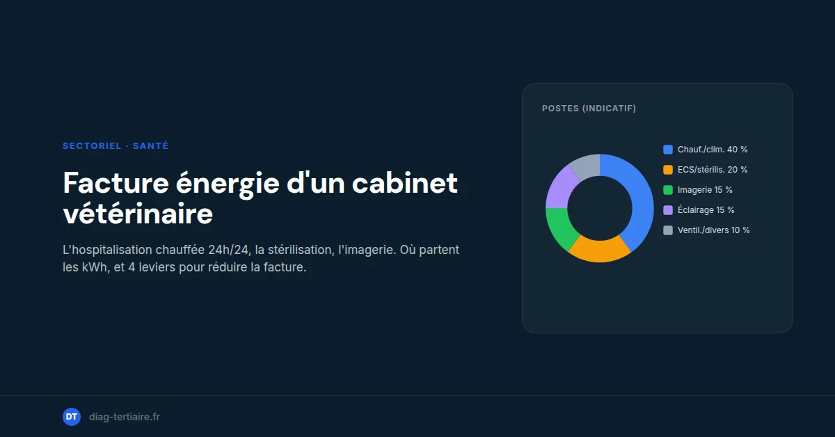 Facture énergie d'un cabinet vétérinaire : postes et leviers d'économies