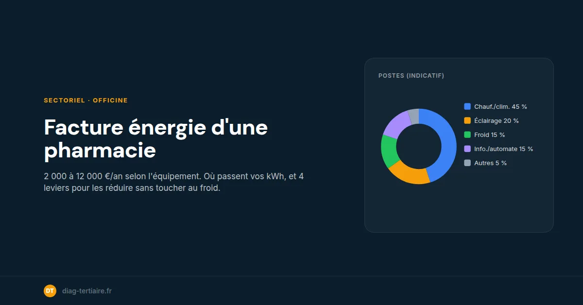 Facture énergie d'une pharmacie : où passent vos kWh et comment les réduire