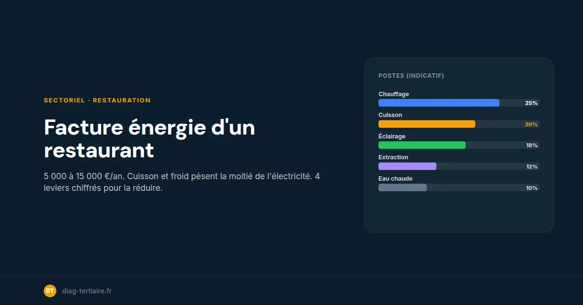 Facture énergie d'un restaurant : où passent vos kWh et comment les réduire