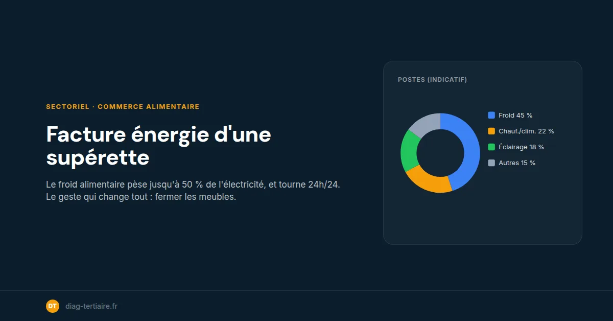 Facture énergie d'une supérette : le froid, premier poste à maîtriser