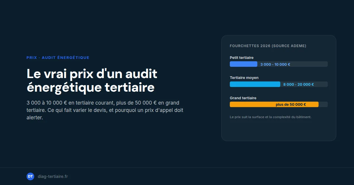 Prix d'un audit énergétique tertiaire en 2026 : les vraies fourchettes
